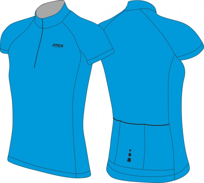 Women's cycling jersey with raglan sleeves