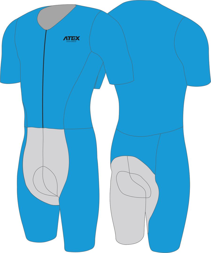 Short-sleeved time trial cycling skinsuit