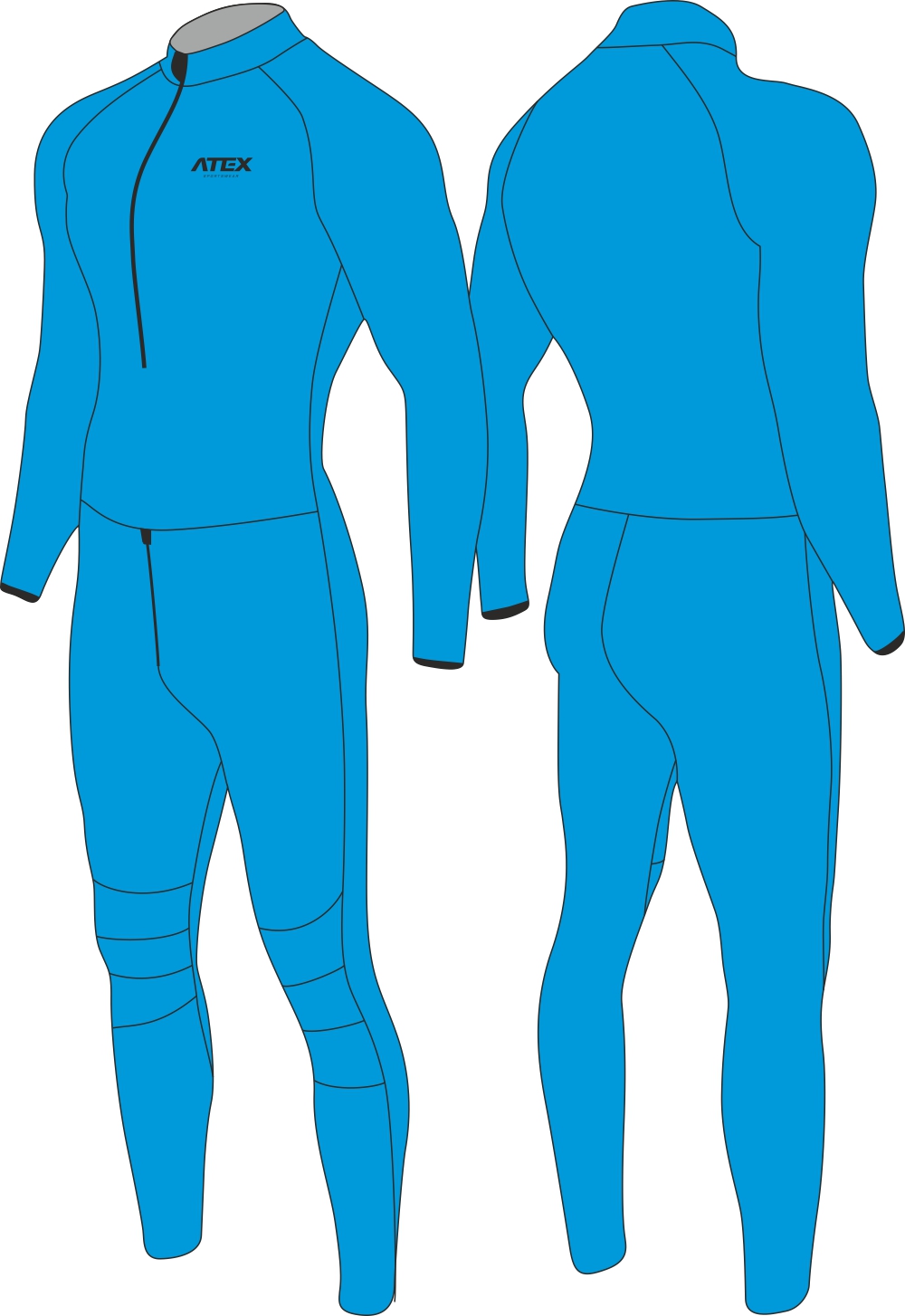 One-piece suit for cross-country skiing