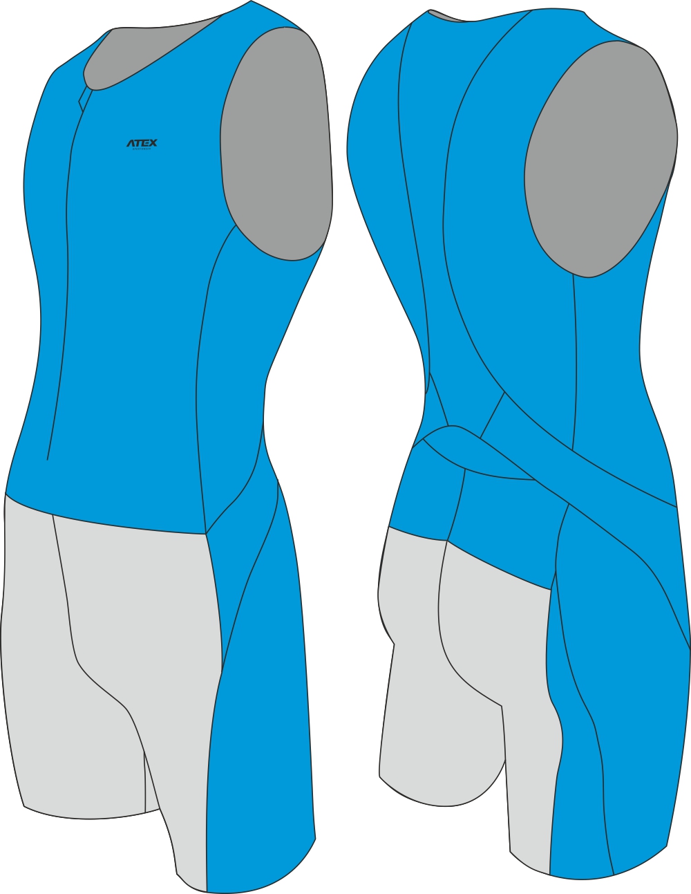 Triathlon suit without sleeves