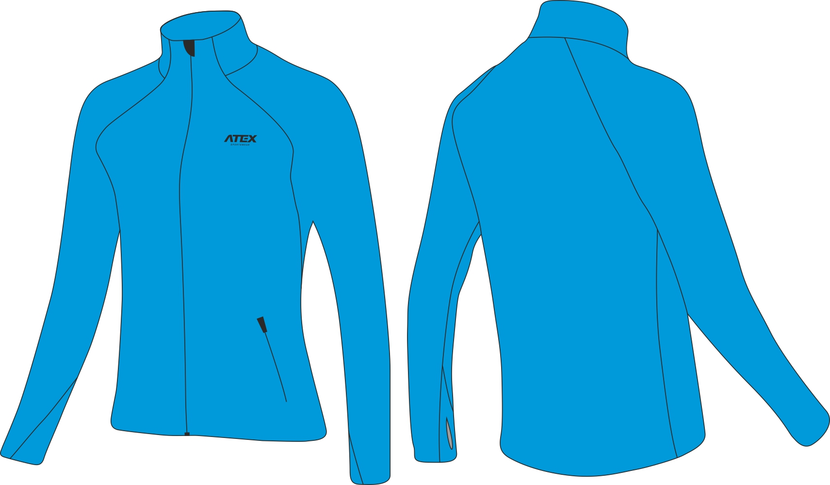 Women's sports sweatshirt with stand-up collar