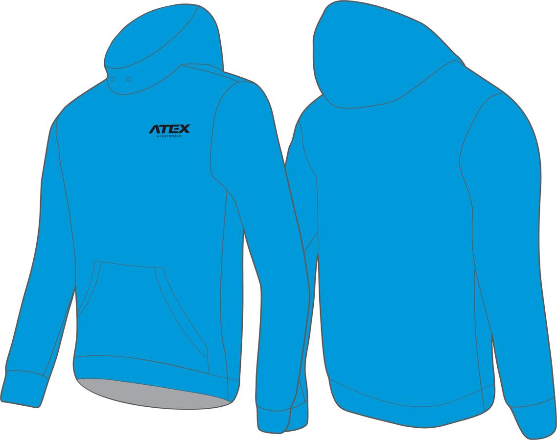 Lightweight sports hoodie with hood, kangaroo pockets